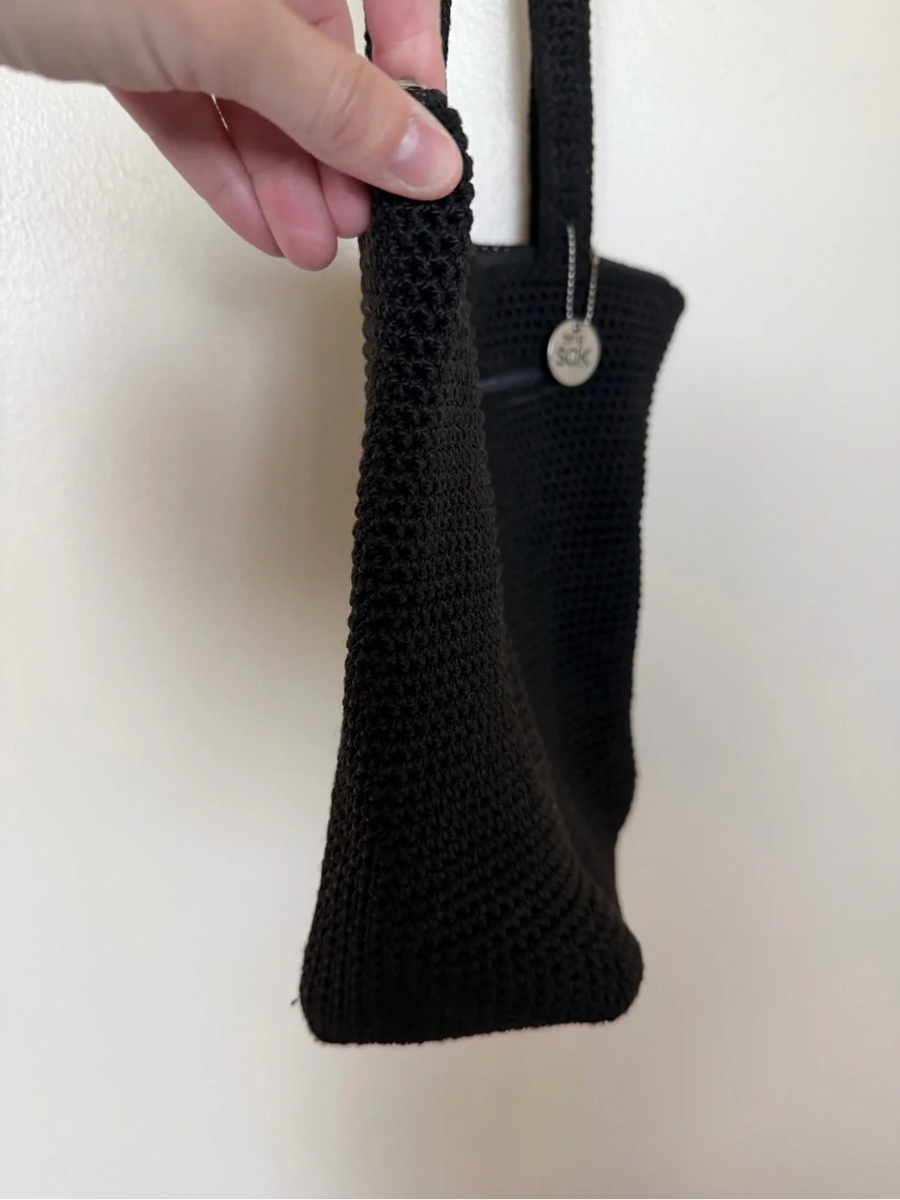 THE SAK Black Knit Shoulder Bag